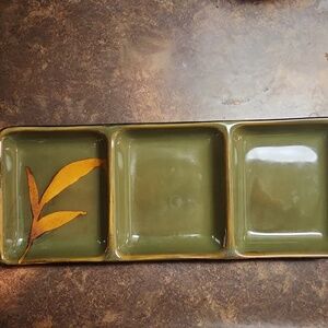 Pier 1 Black Stoneware Serving/Candy Dish